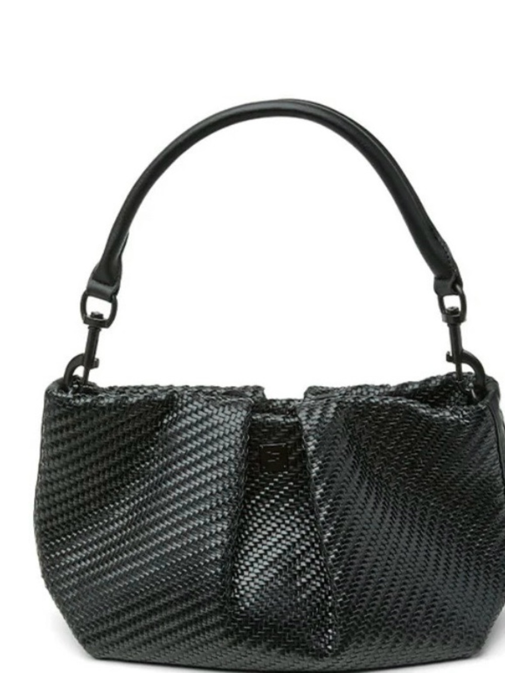 THINK ROYLN Black Woven Shoulder Bag